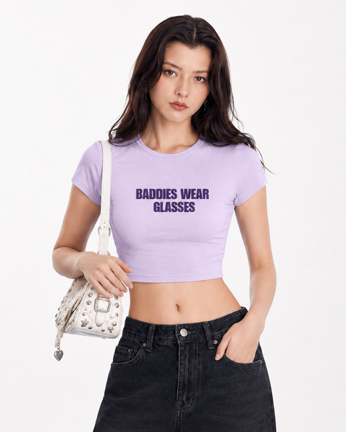 Baddies Wear Glasses Baby Tee