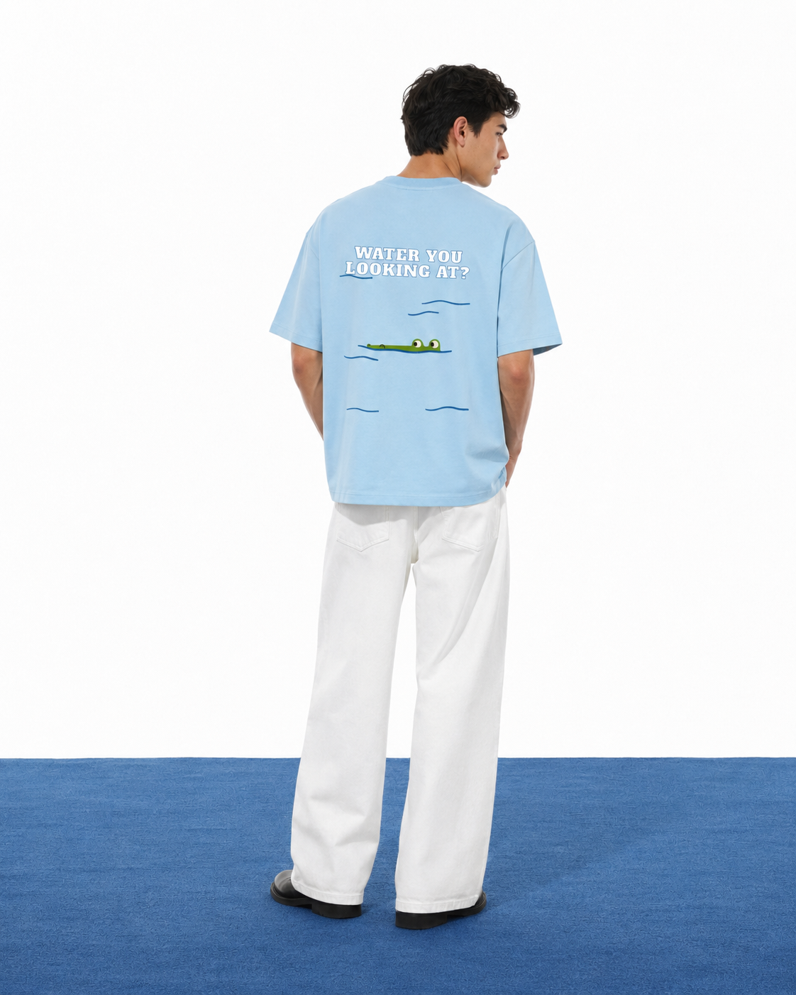 Blue tee