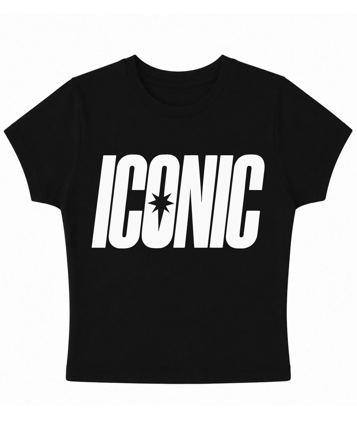 Black Baby Tee Front Design